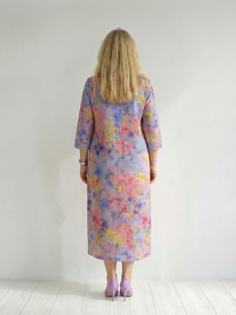Dörte | Lockeres Midikleid mit Blumenmuster