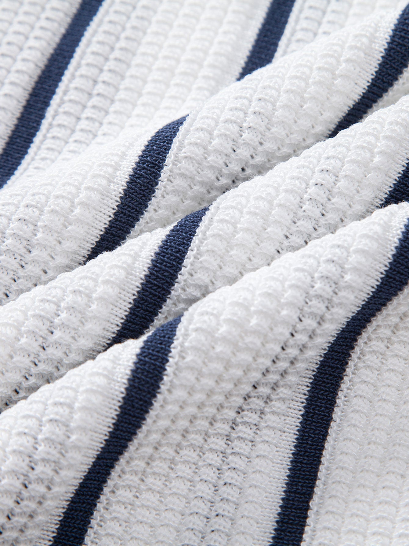 Streifen Strickhemd mit Knopfleiste