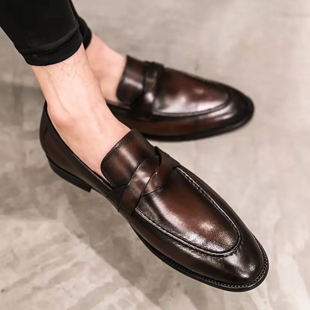 Schicke Leder Slipper