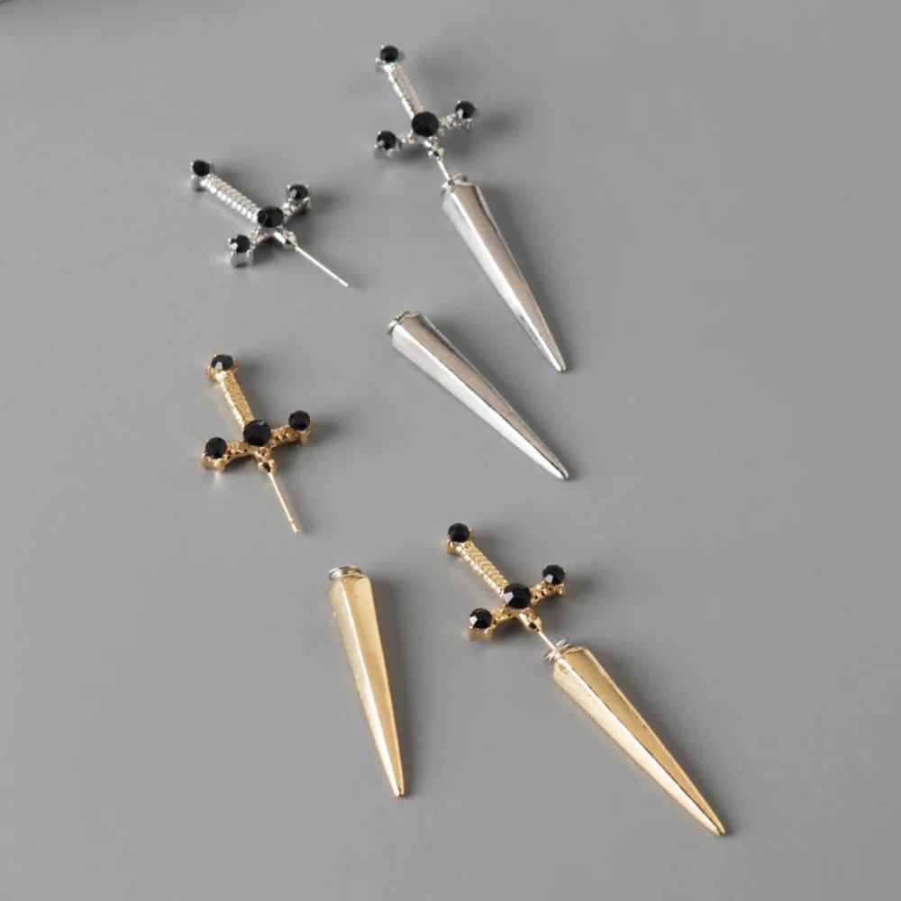 Gothic Schwert Ohringe aus hochwertigem Material