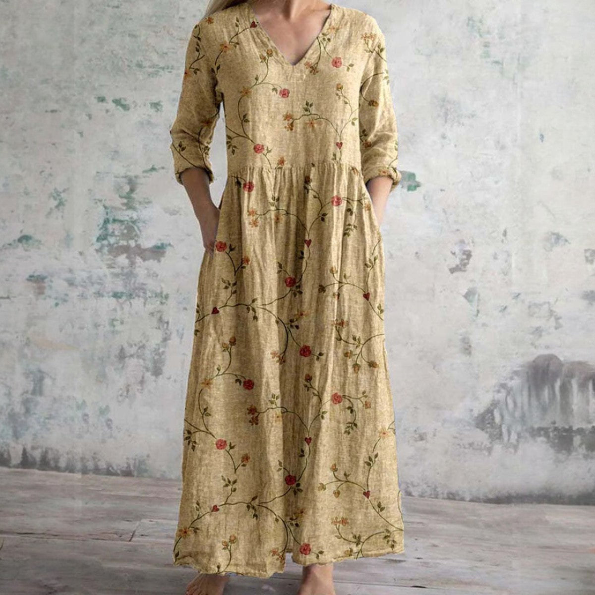 Wilhelmine™ | Elegantes Blumenkleid in Premium-Qualität