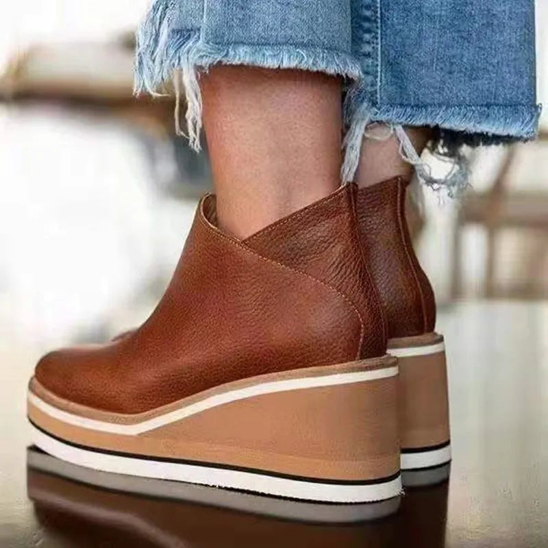 Kamala™ Lässige Keilstiefeletten