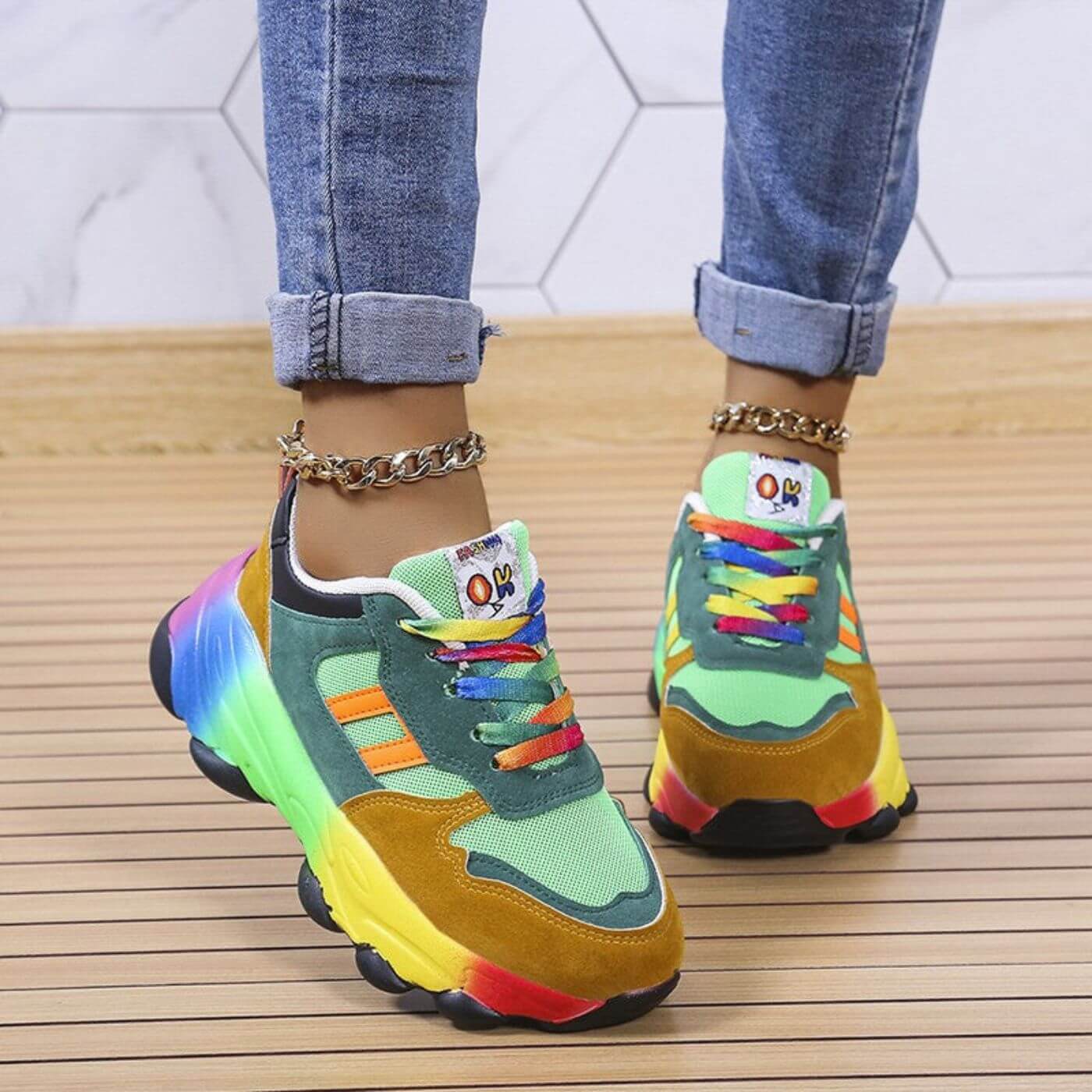 Cecilia - Bunte Orthopädische Sneaker