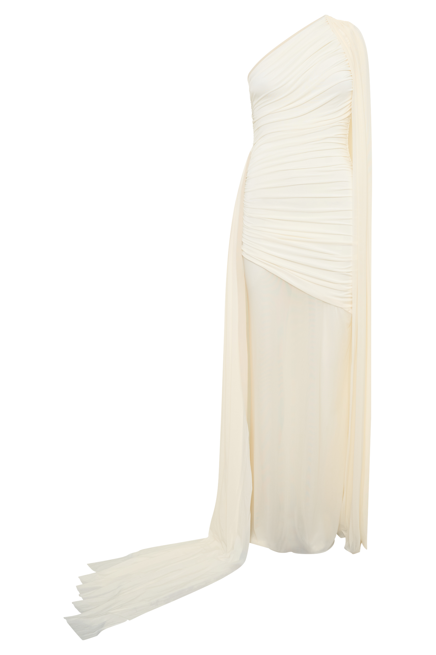 Asher Slinky One Shoulder Maxi Kleid - Elfenbein