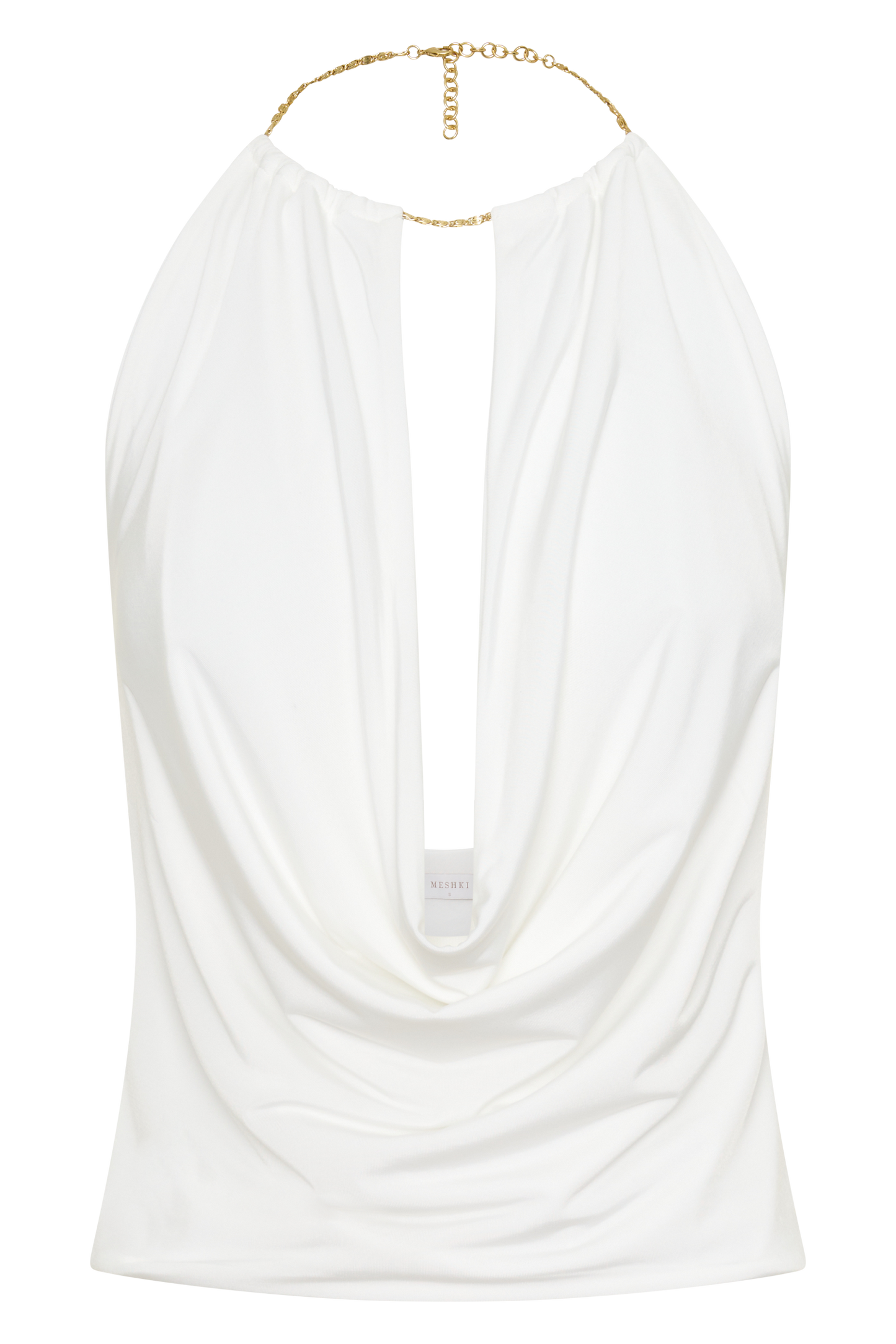 Banks Halter Neck Top mit Hardware - Weiß