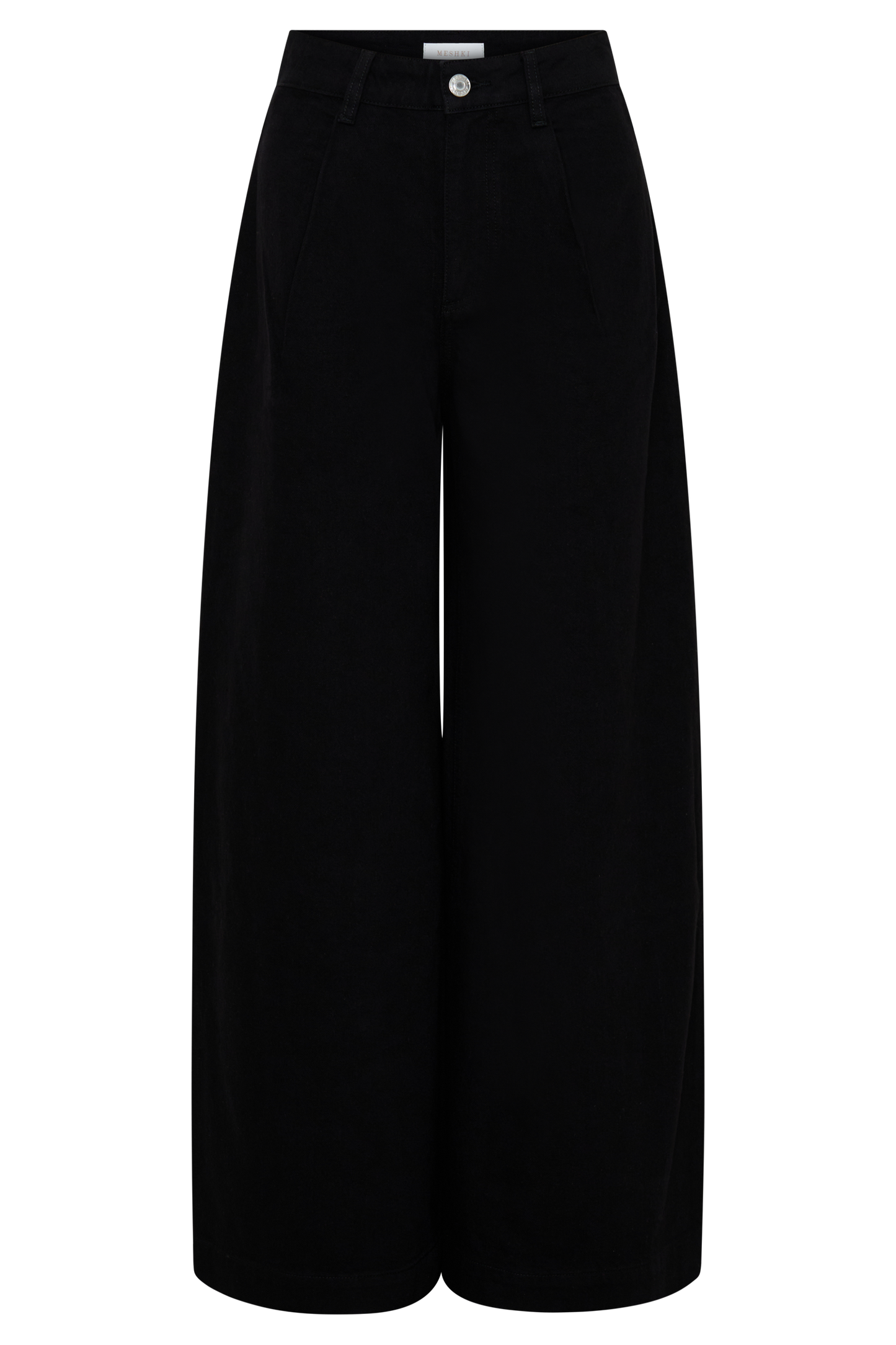 Bobby Oversized Jeans mit vorderer Falte - Schwarz