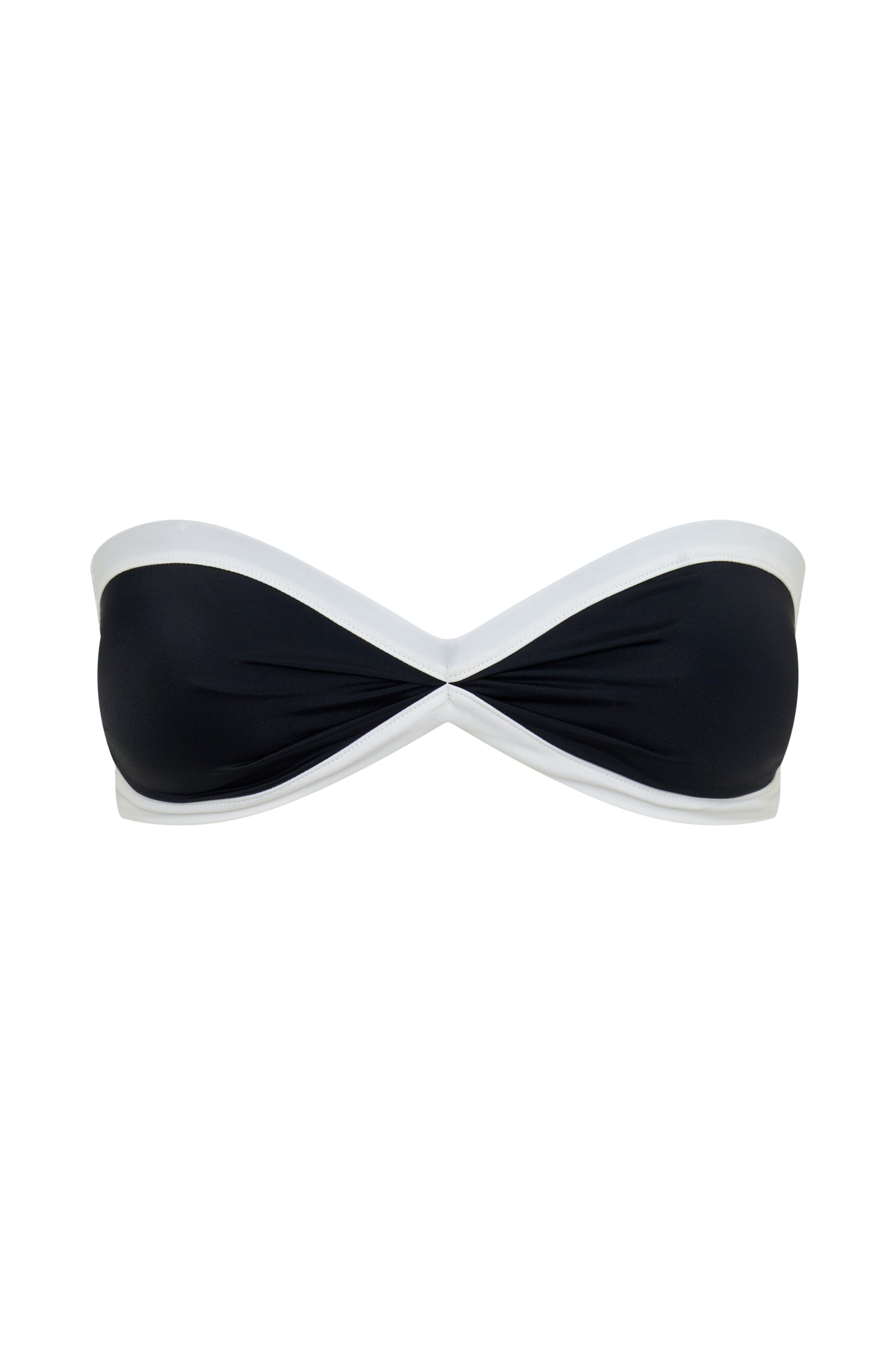 Briar Strapless Bikini-Oberteil - Schwarz/Weiß