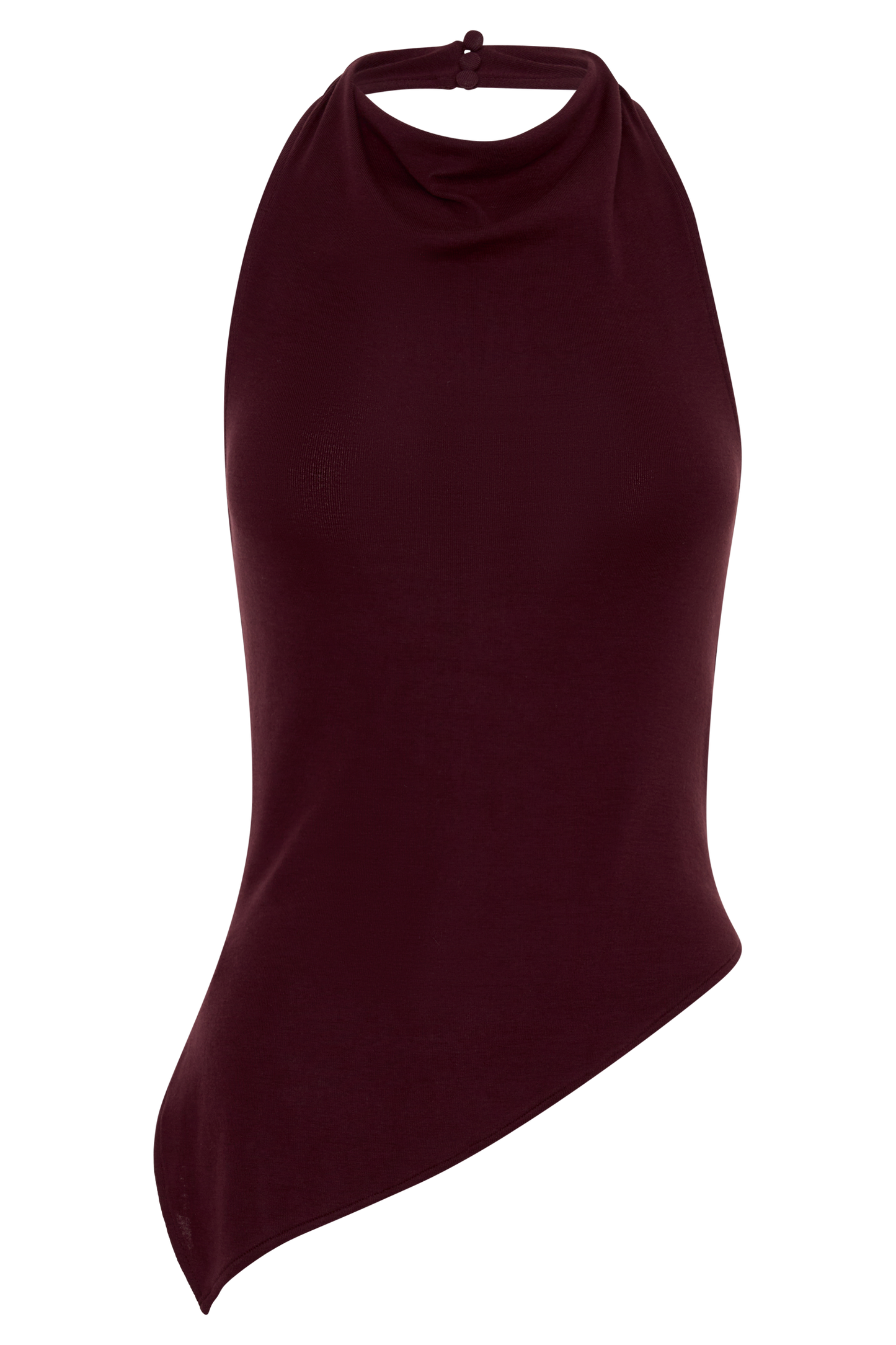 Clea Relaxed Sheer Haltertop - Burgunder