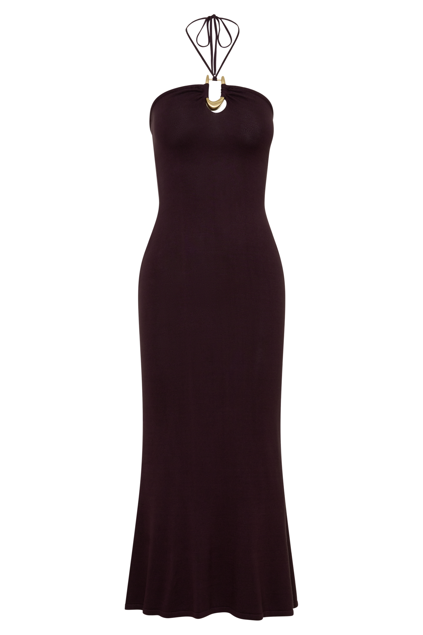 Dimitri Strick Midi Kleid - Schokolade