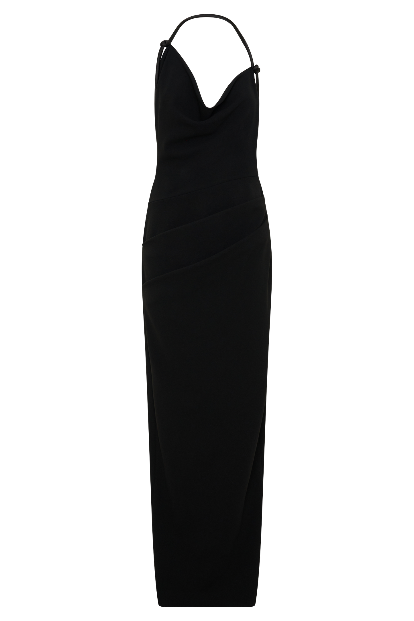 Gracie Halter Maxi Kleid - Schwarz