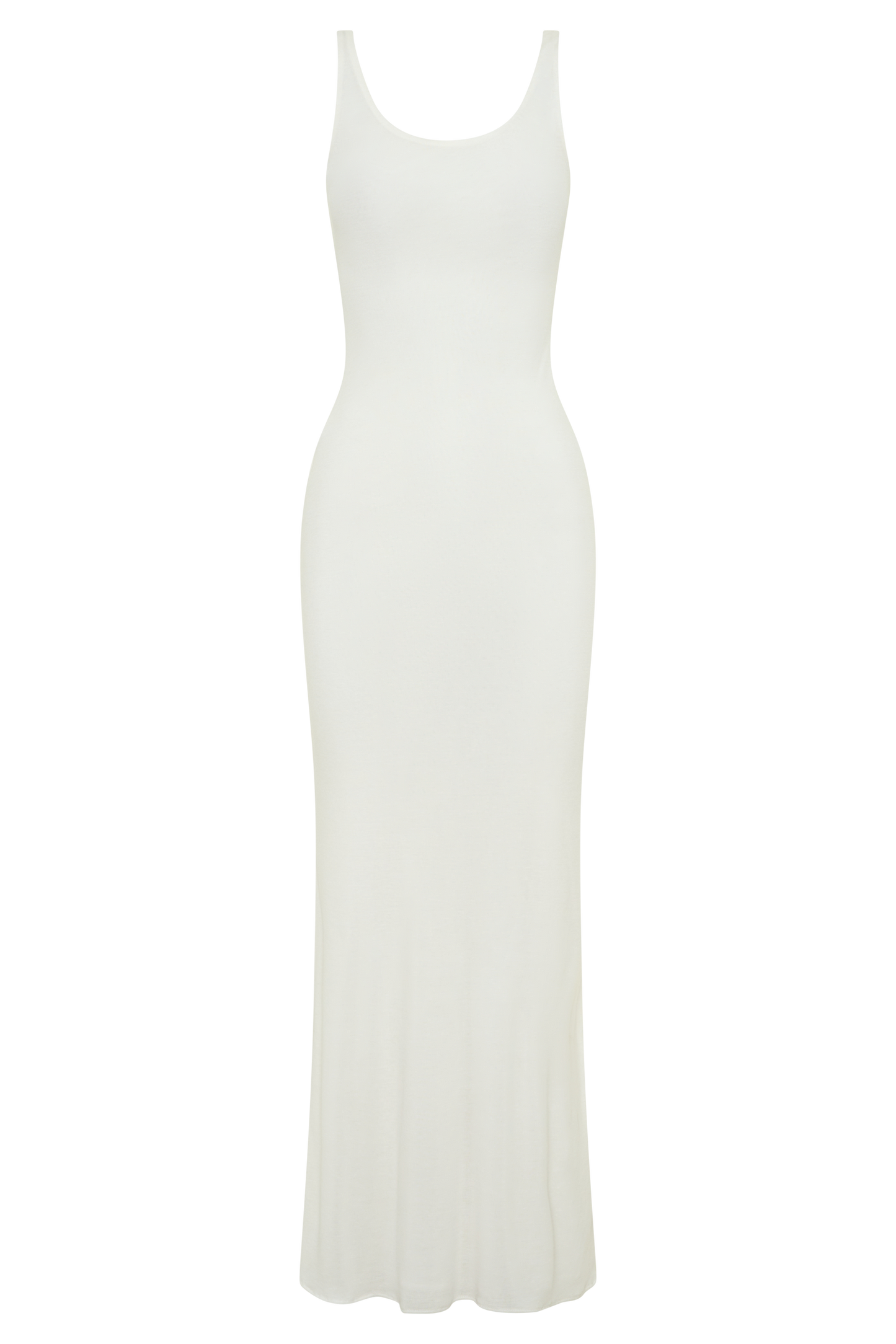 Gwenaelle Scoop Neck Jersey Maxi Kleid - Weiß