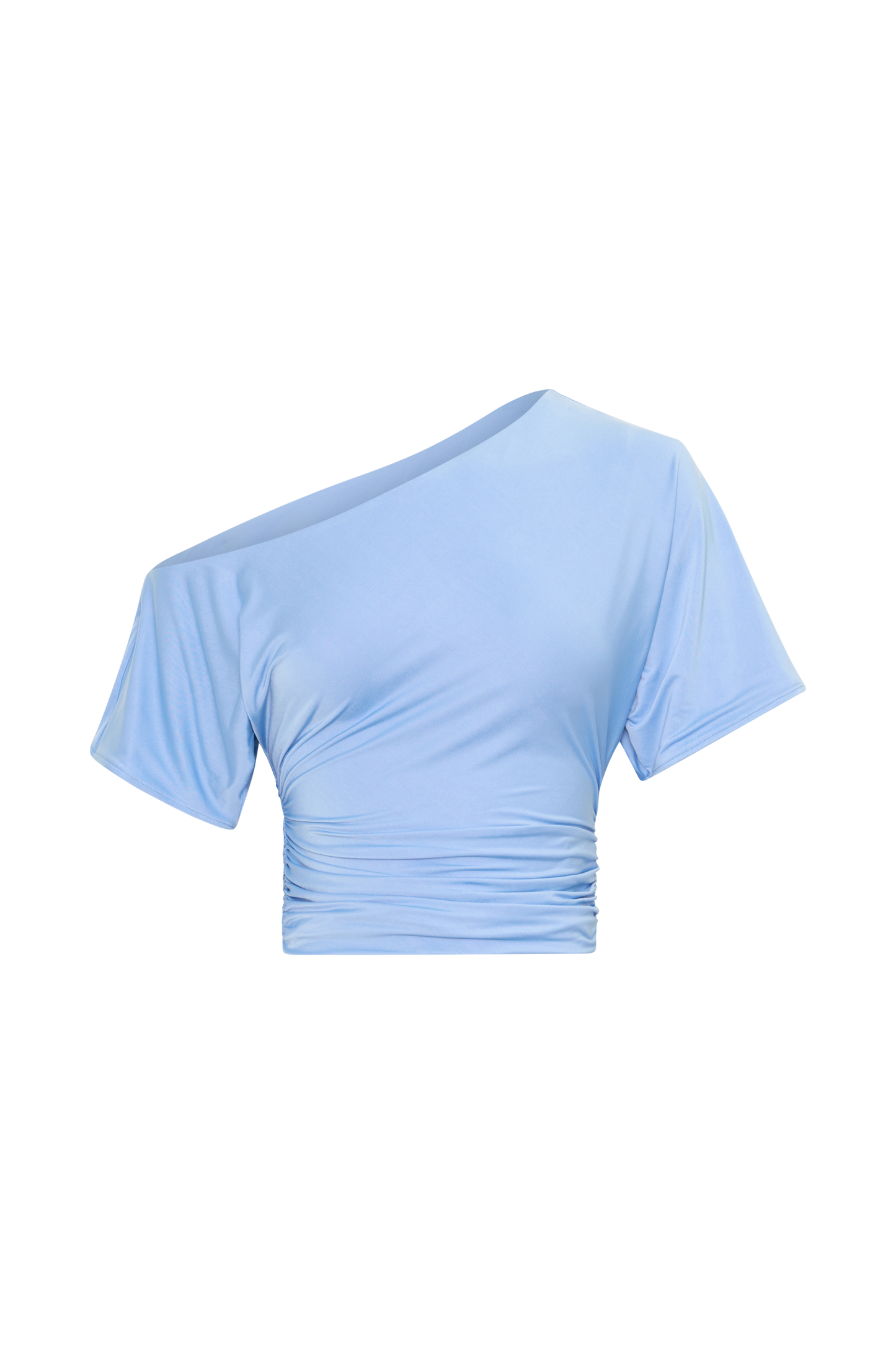 Luu Off Shoulder Slinky Top - Meerblau