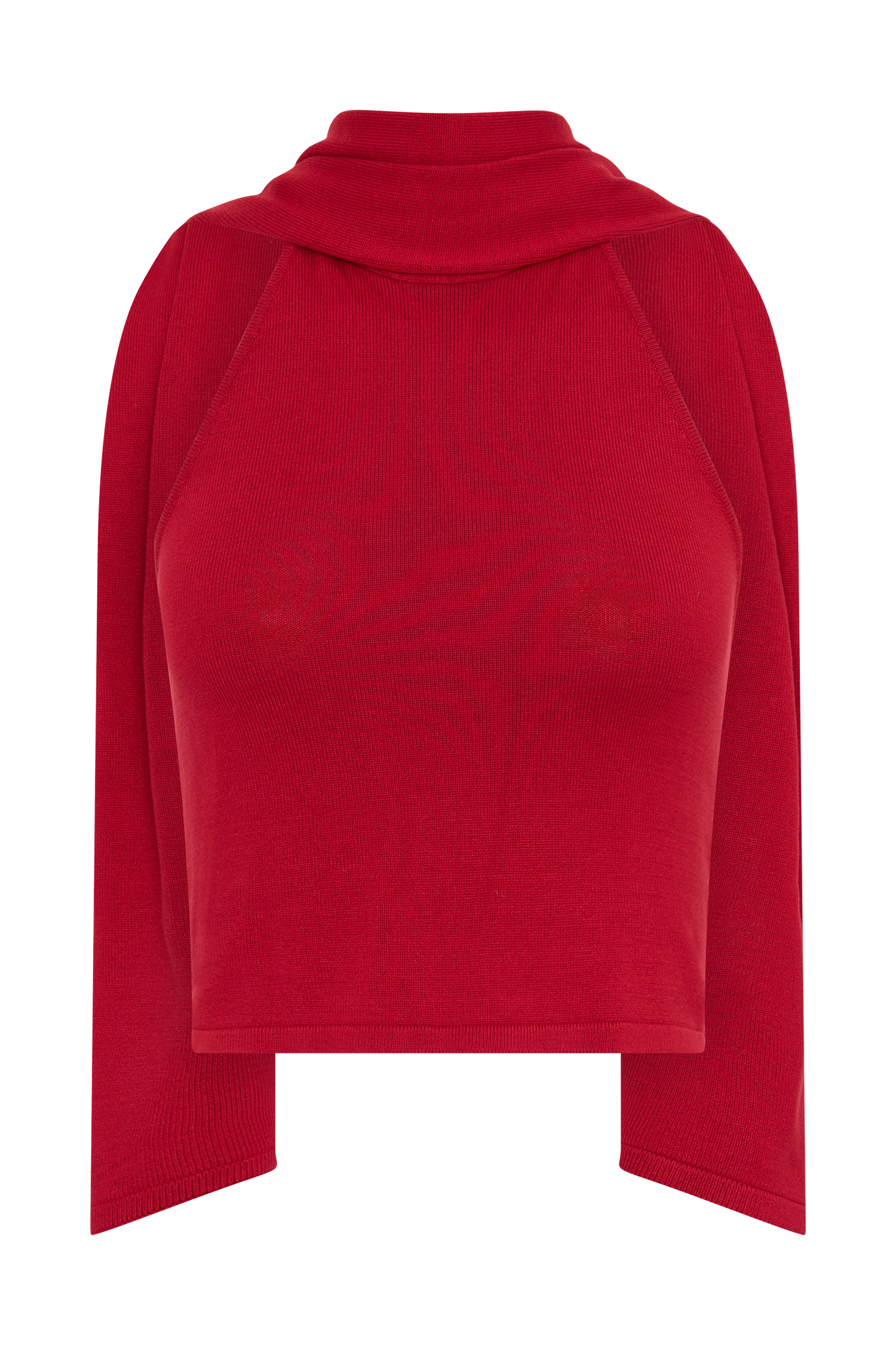 Misty Halter Rückenausschnitt Stricktop - Rot