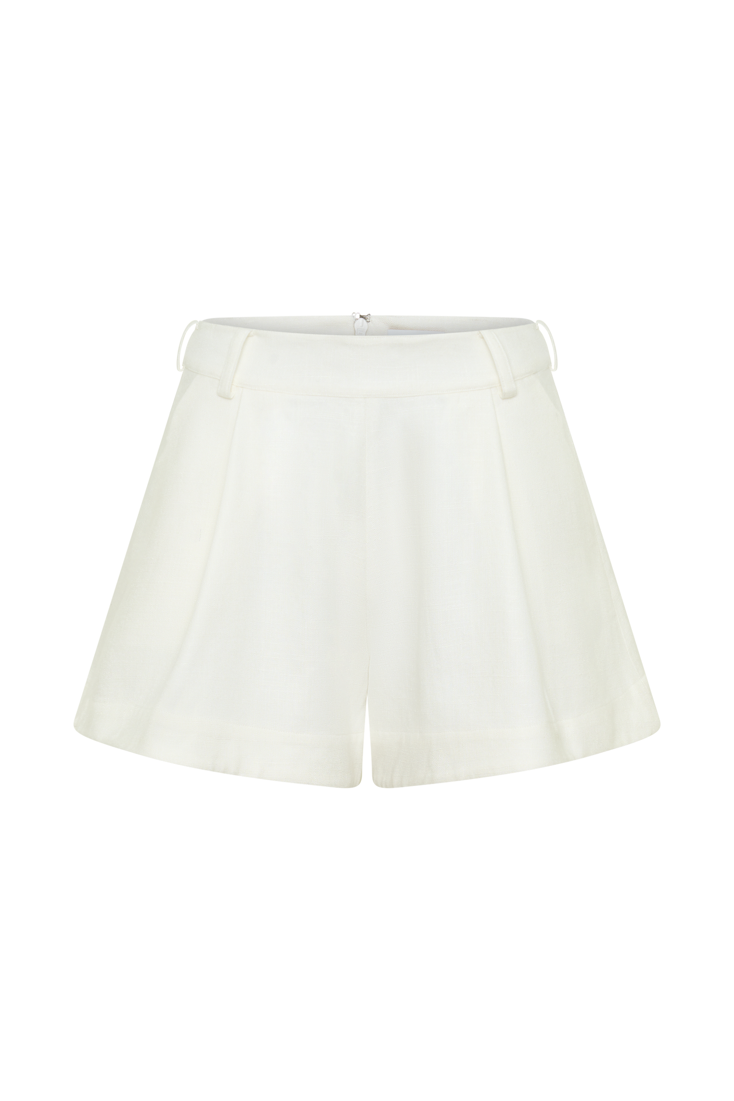 Piper Leinen Flare Shorts - Weiß