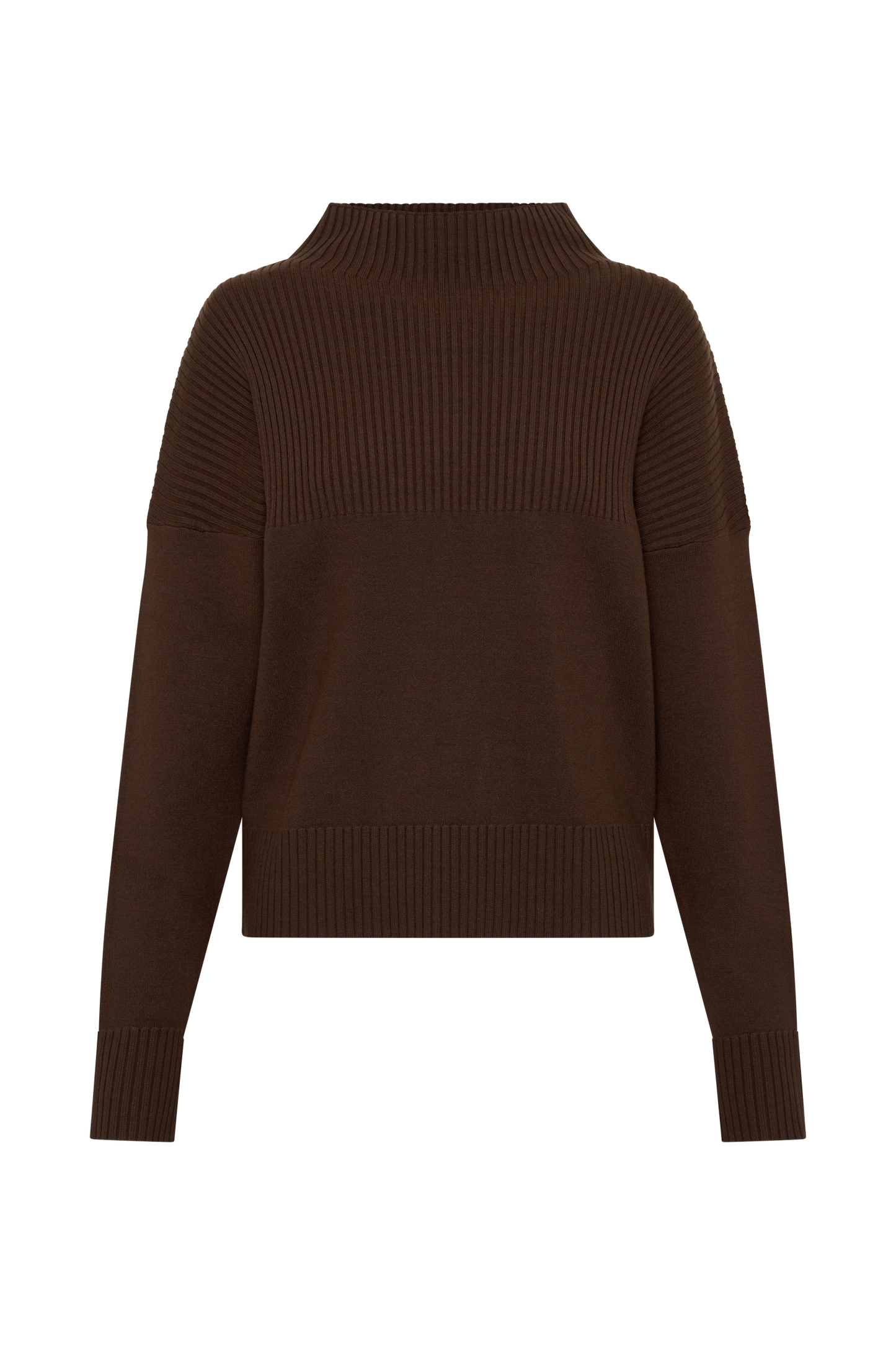 Stanley Rippstrick Hoher Kragen Pullover - Schokolade