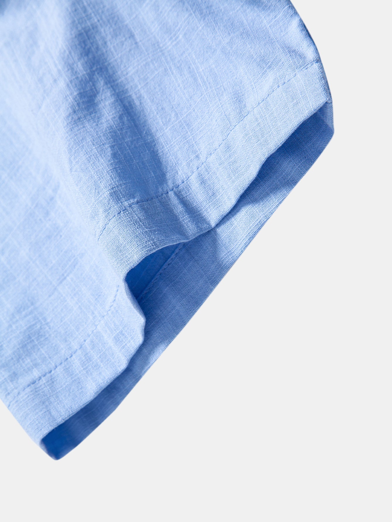 Kurzärmliges Hemd im Leinen-Look mit Stehkragen & gerade geschnittene Leinenhose