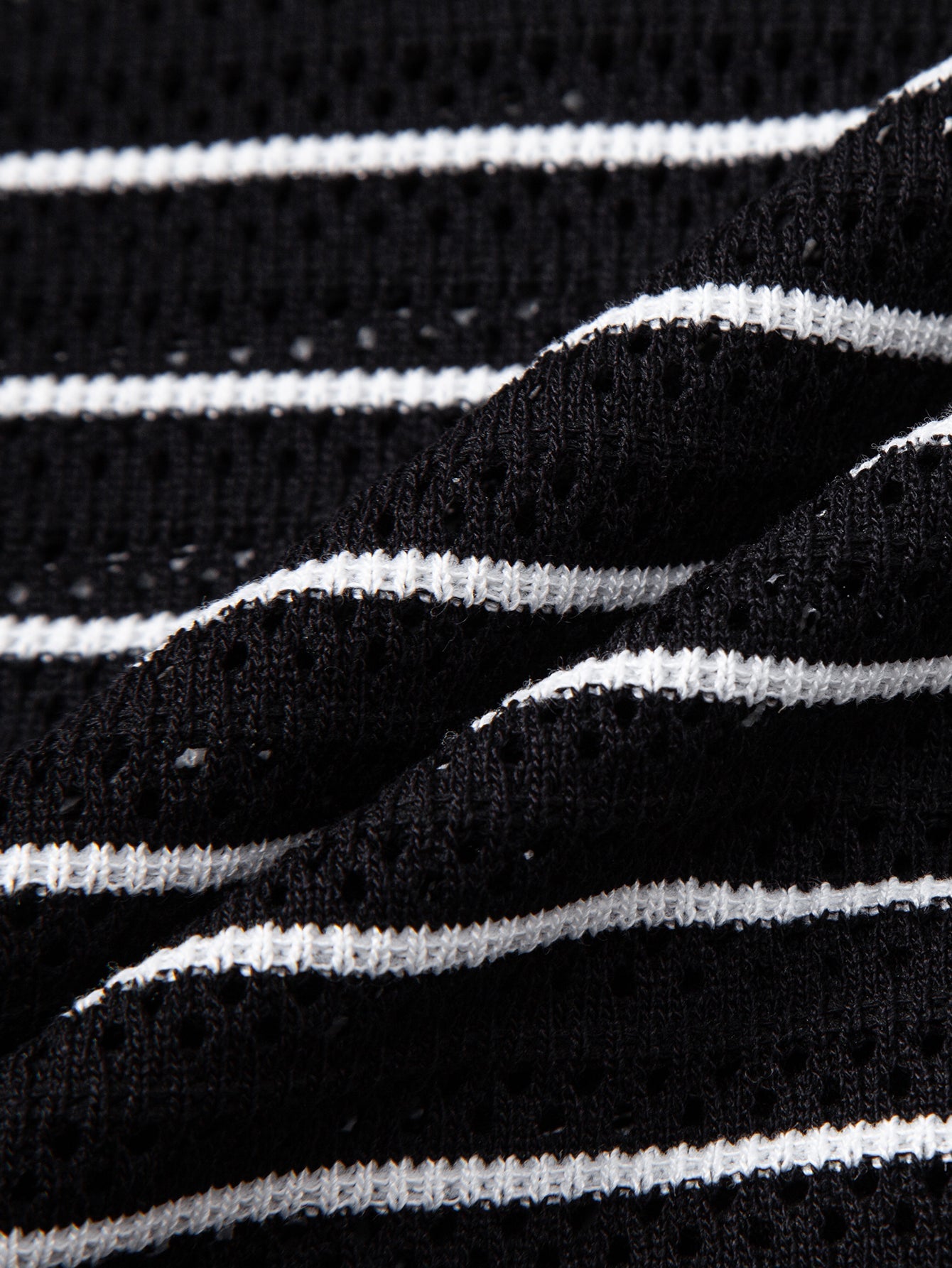Gestreiftes Offenes Strickshirt & Gerade Bein Leinenhose