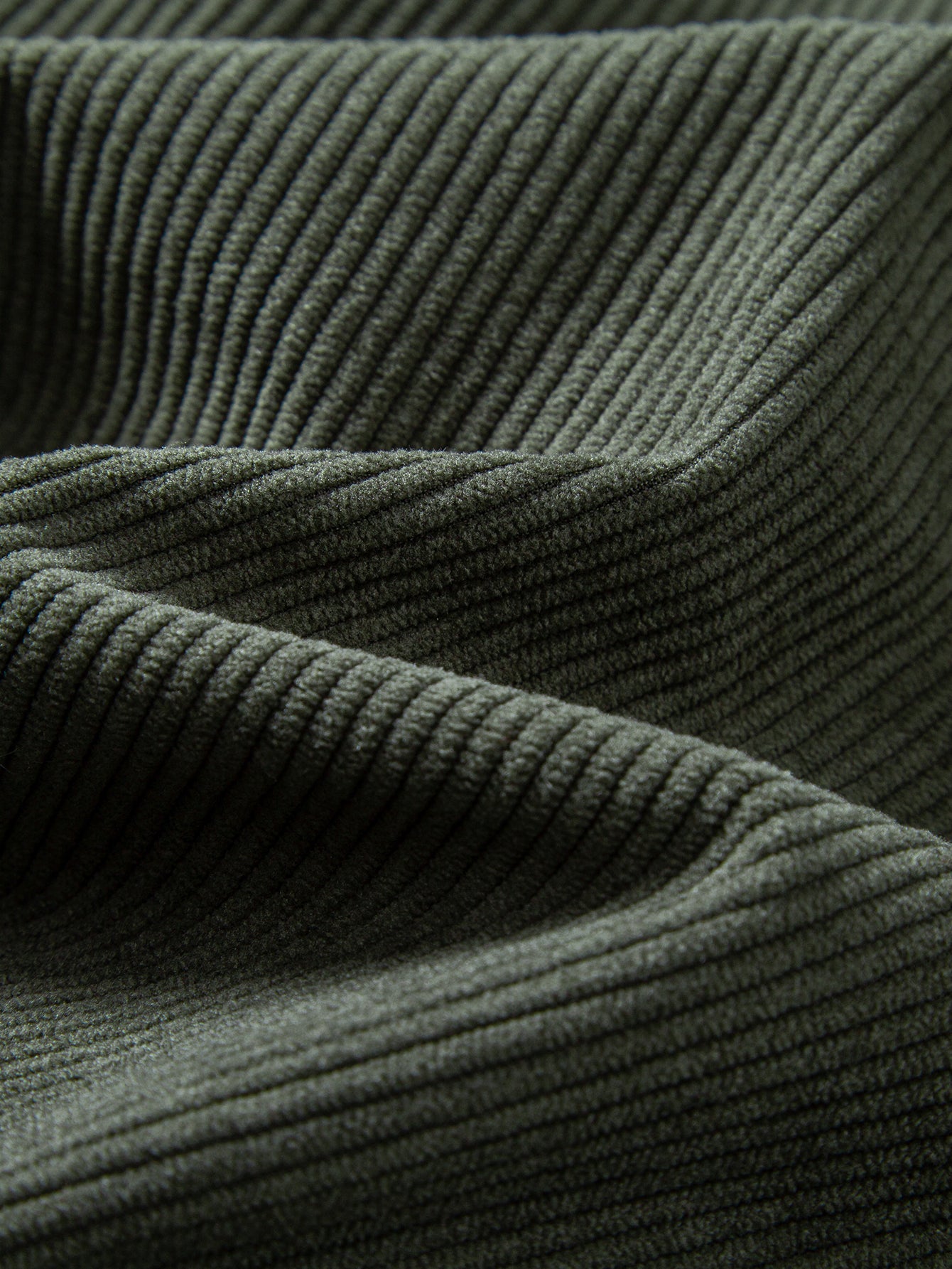 Quarter Zip Corduroy Raglan Ärmel Sweatshirt & Gerade Bein Corduroy Hose
