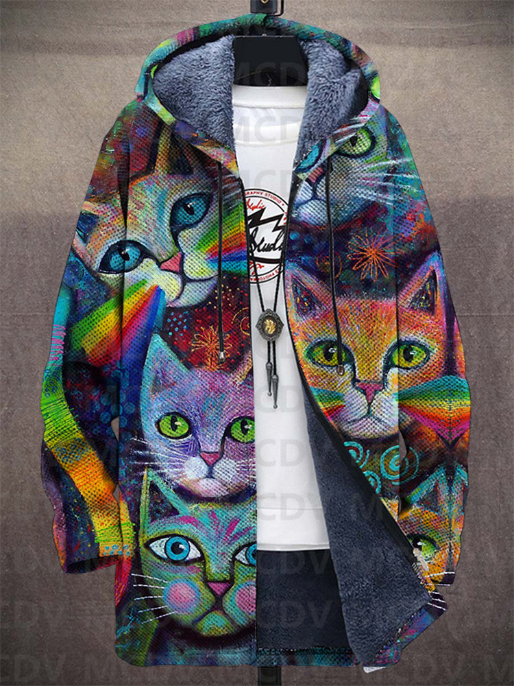 Kalanos™ - Luxuriöse kunstinspirierte Kapuzenjacke mit Reißverschluss