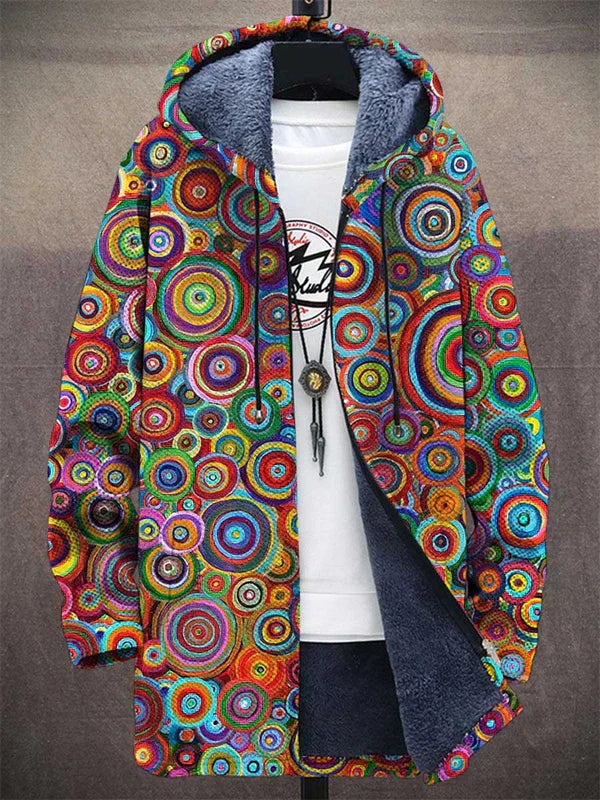 Karri™ - Luxuriöse kunstinspirierte Kapuzenjacke mit Reißverschluss