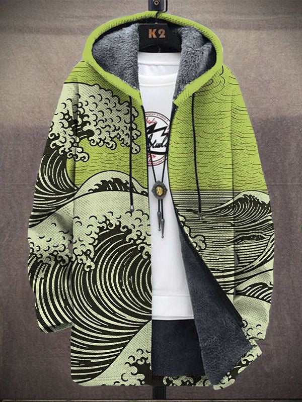 Nálha™ - Luxuriöse Kunstinspirierte Kapuzenjacke mit Reißverschluss