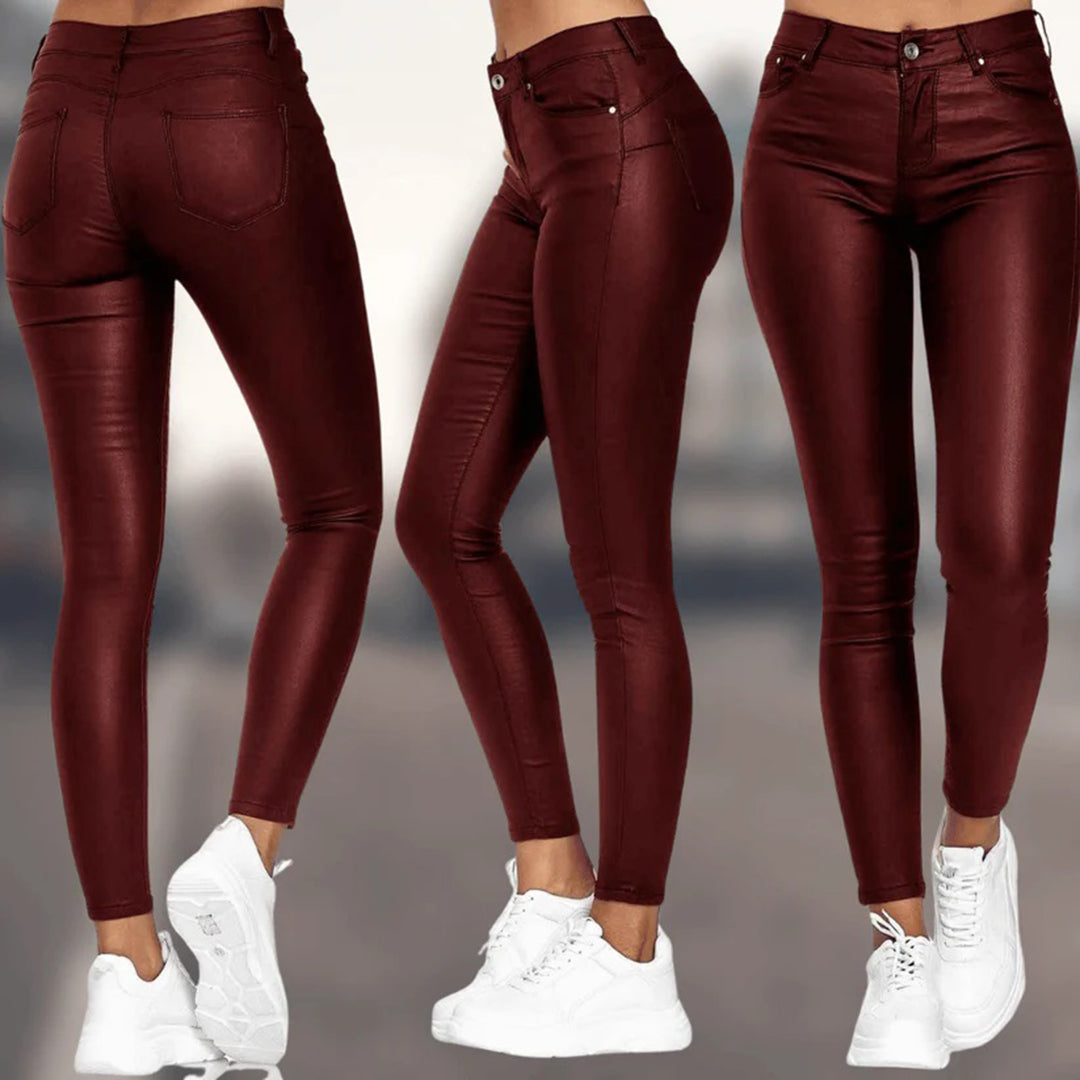 NOIR – Lederlook Hose