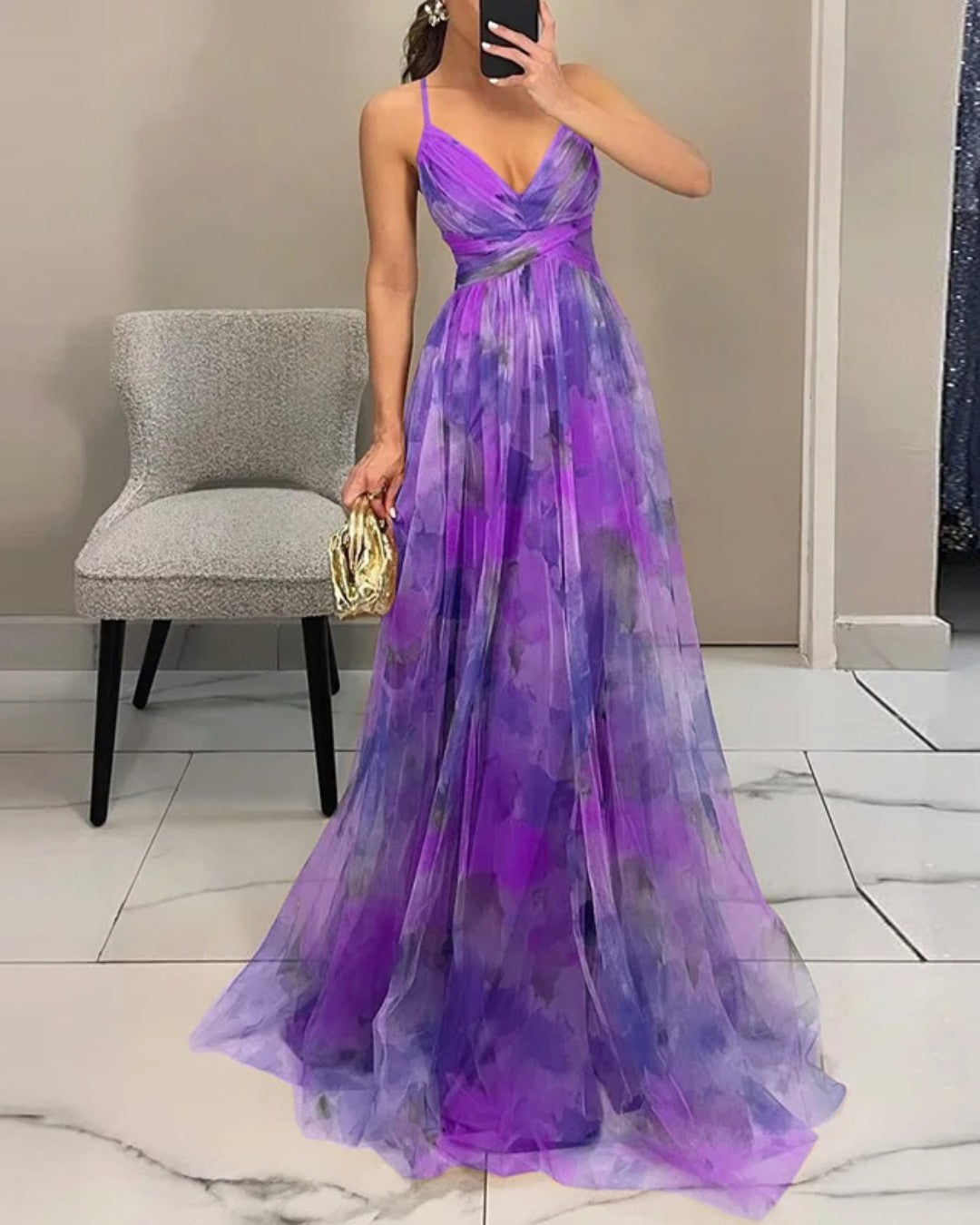 Giselle | Charmantes Maxi-Kleid mit Blumenmuster