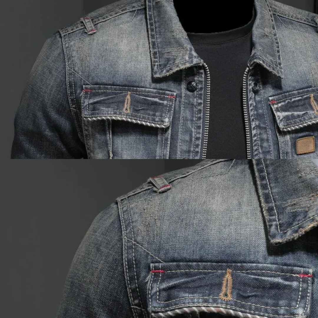 AlpenNord™ | Premium Denim Jacke 75% Baumwolle