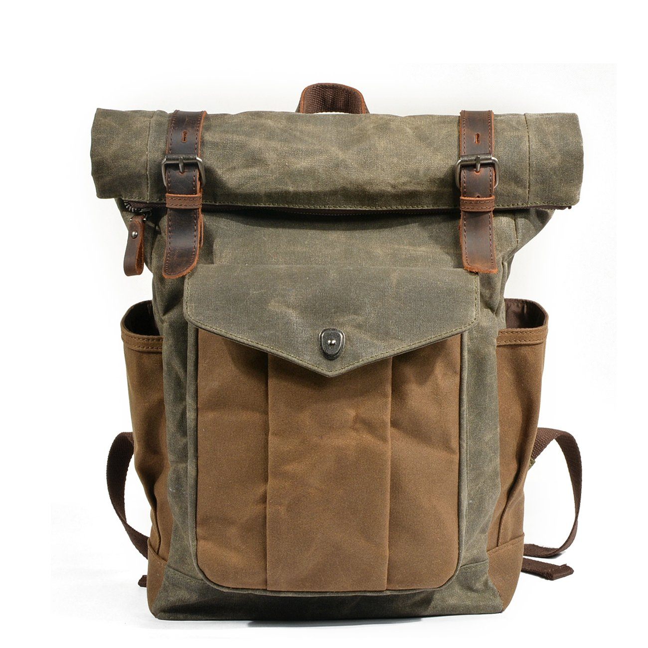 Wachsbeschichteter Canvas Rolltop-Rucksack | MARSEILLE