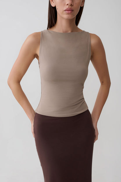 Nicolette Ärmelloses Tanktop - Neutral