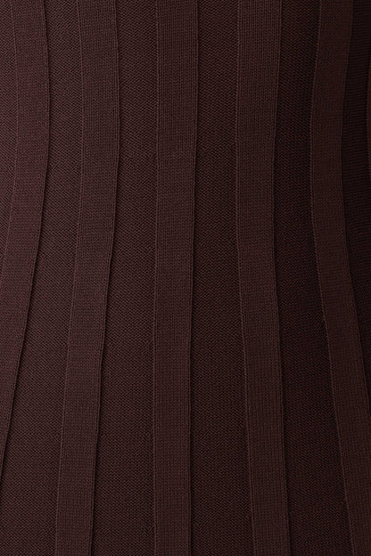 Pia Rippstrick Strapless Maxikleid - Schokolade