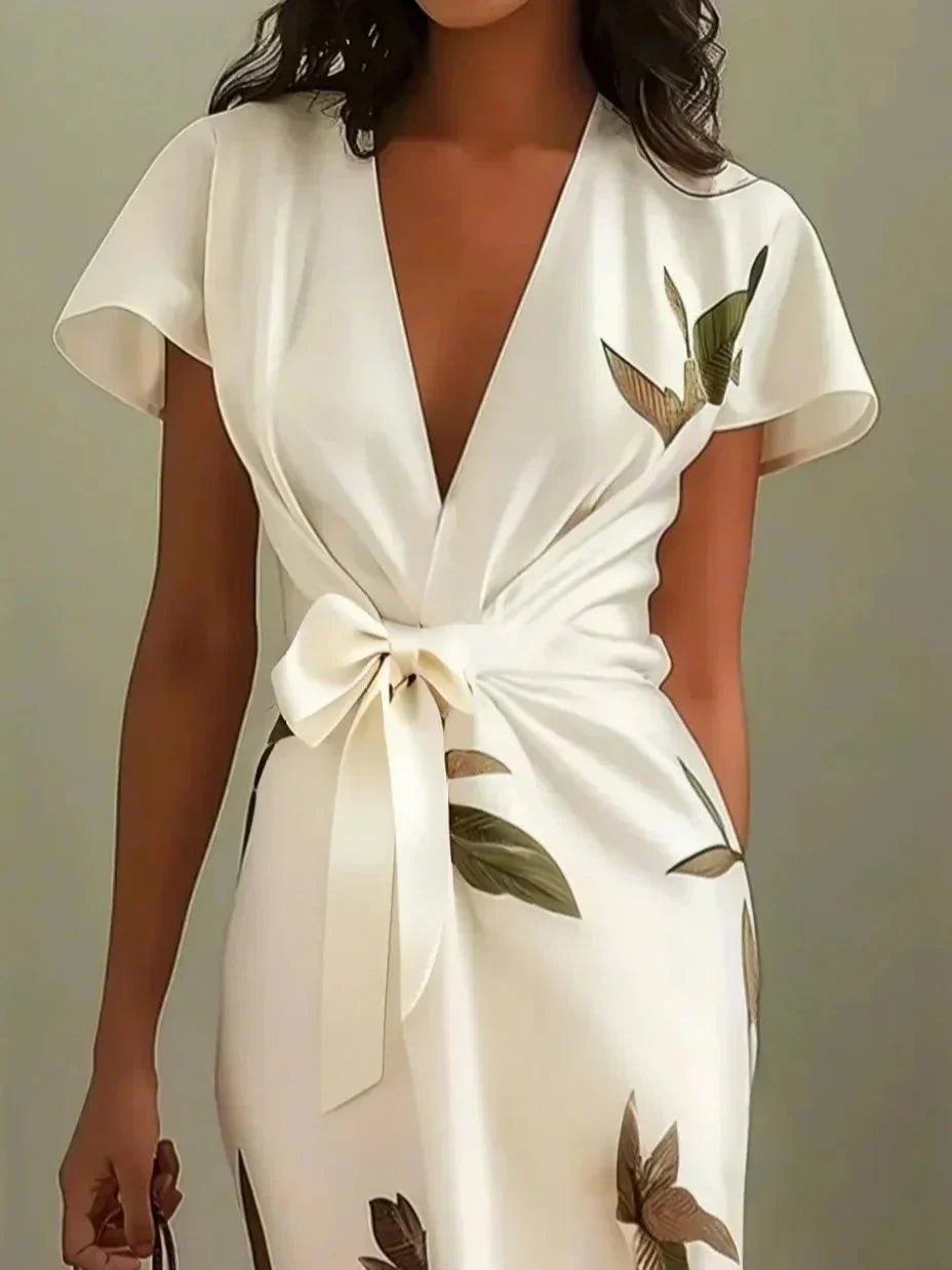 Elin™ - Elegante Wickelkleid mit Blumenmuster