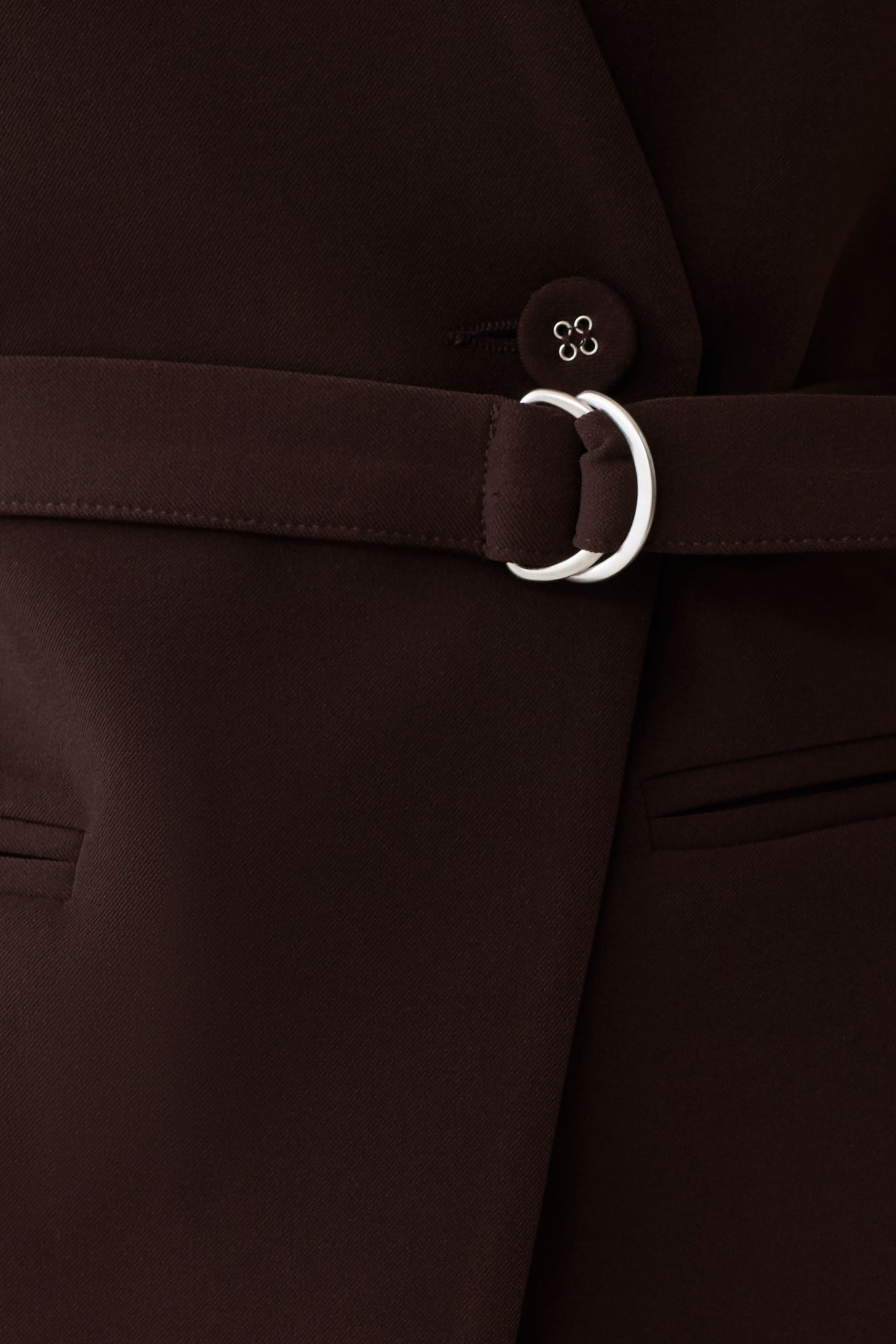 Darcie Drop Shoulder Anzugblazer - Dunkle Schokolade