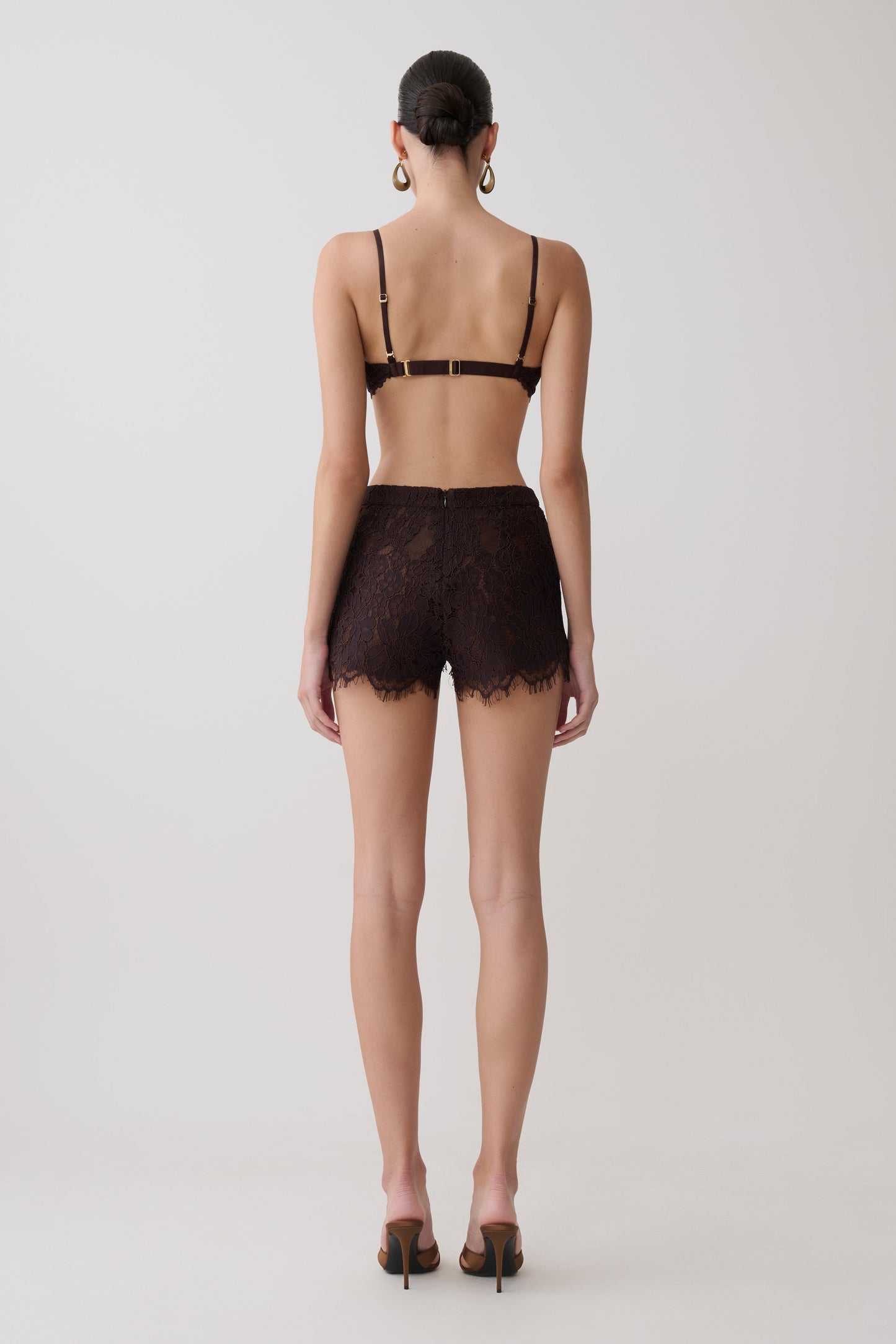 Gigi Spitzen-Bralette - Dunkle Schokolade