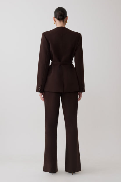 Darcie Fit And Flare Anzughose - Dunkle Schokolade