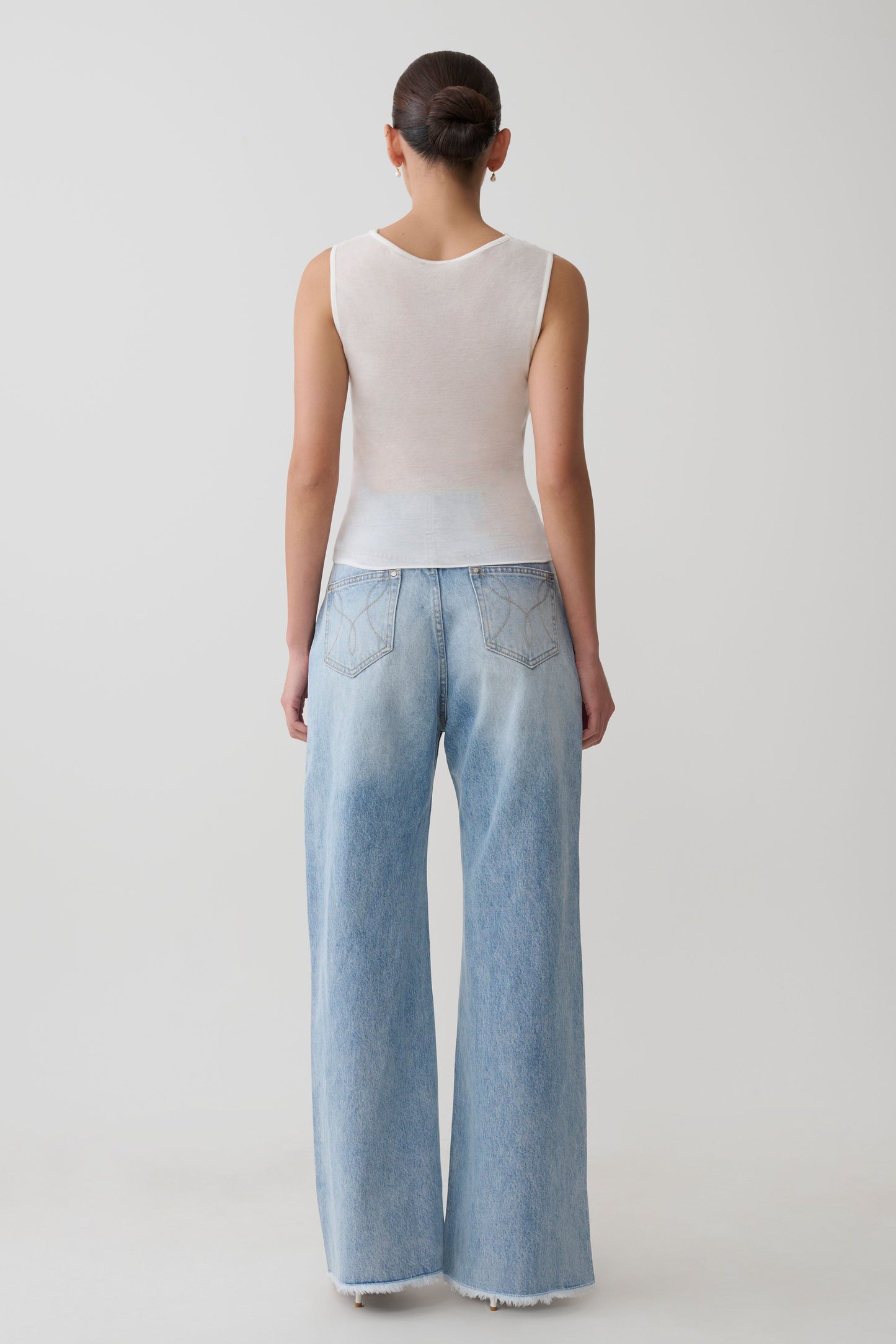 Ciaran Ärmelloses Transparentes Top - Elfenbein