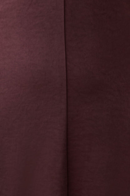 Myla Draped Shoulders Satin Maxi Kleid - Schokolade