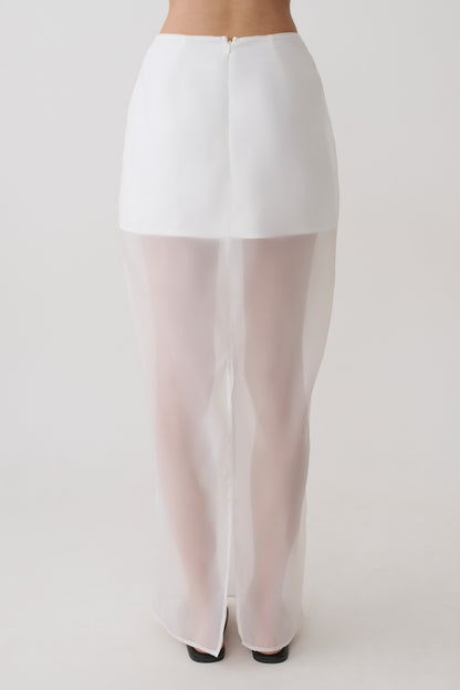 Ximena Organza Maxirock - Weiß