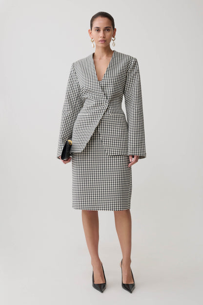 Darcie Drop Shoulder Anzugblazer - Hahnentritt