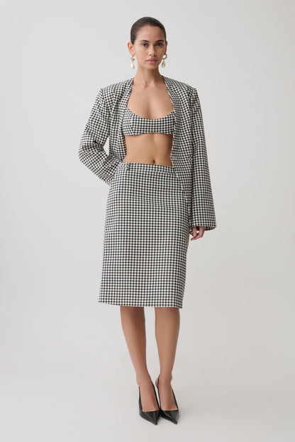 Darcie Drop Shoulder Anzugblazer - Hahnentritt