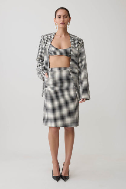 Darcie Drop Shoulder Anzugblazer - Hahnentritt