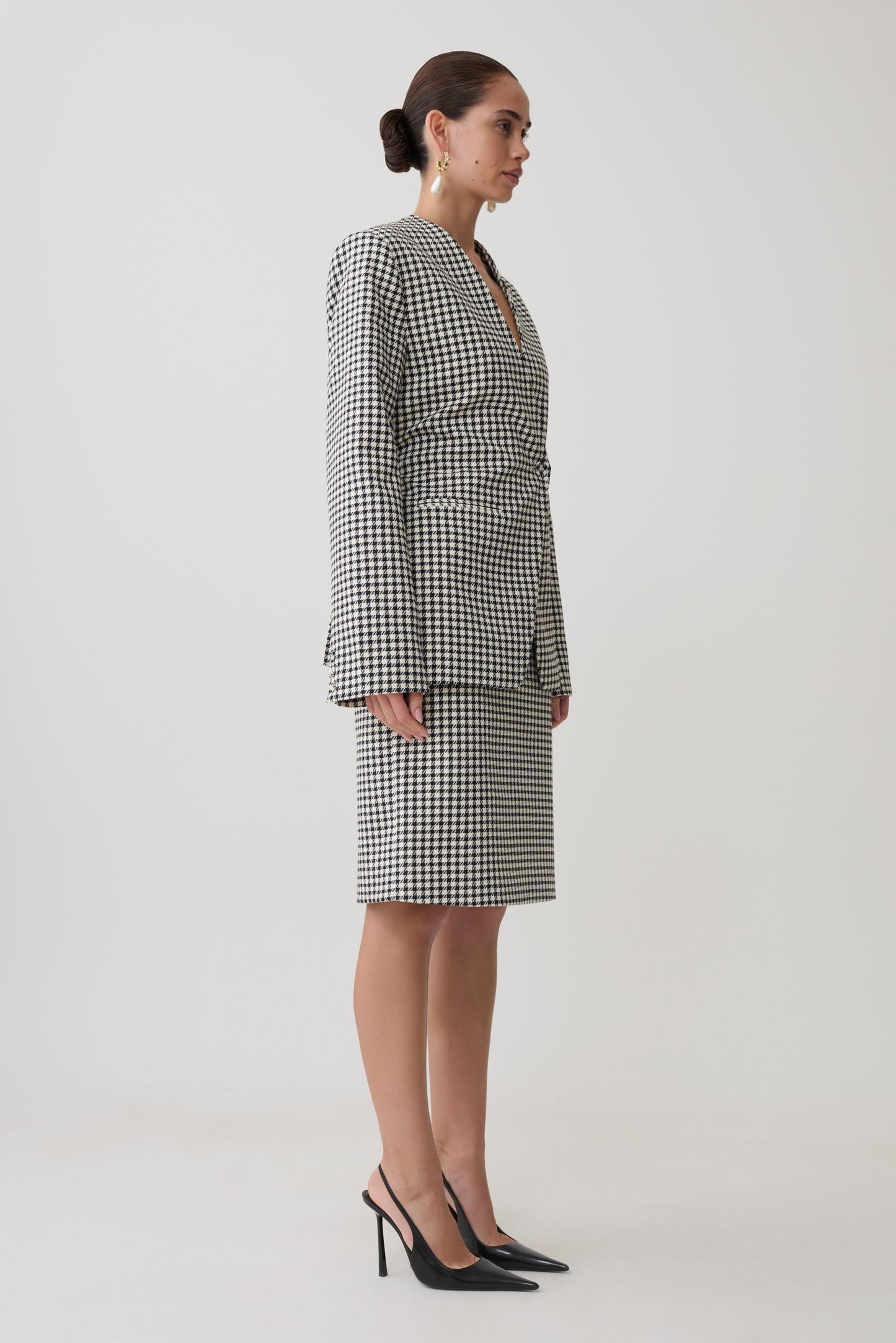 Darcie Drop Shoulder Anzugblazer - Hahnentritt