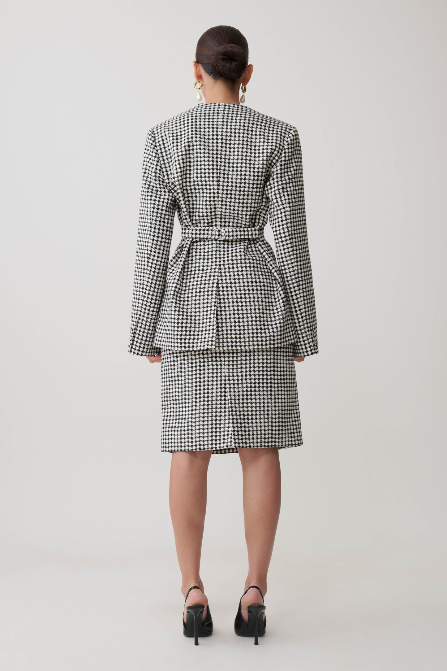 Amelie Tweed Midi-Rock - Hahnentritt