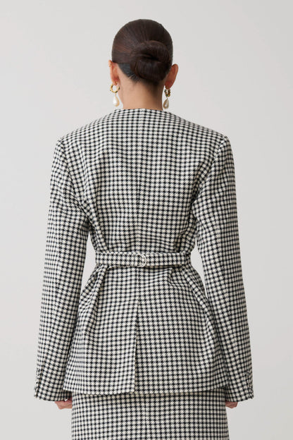 Darcie Drop Shoulder Anzugblazer - Hahnentritt