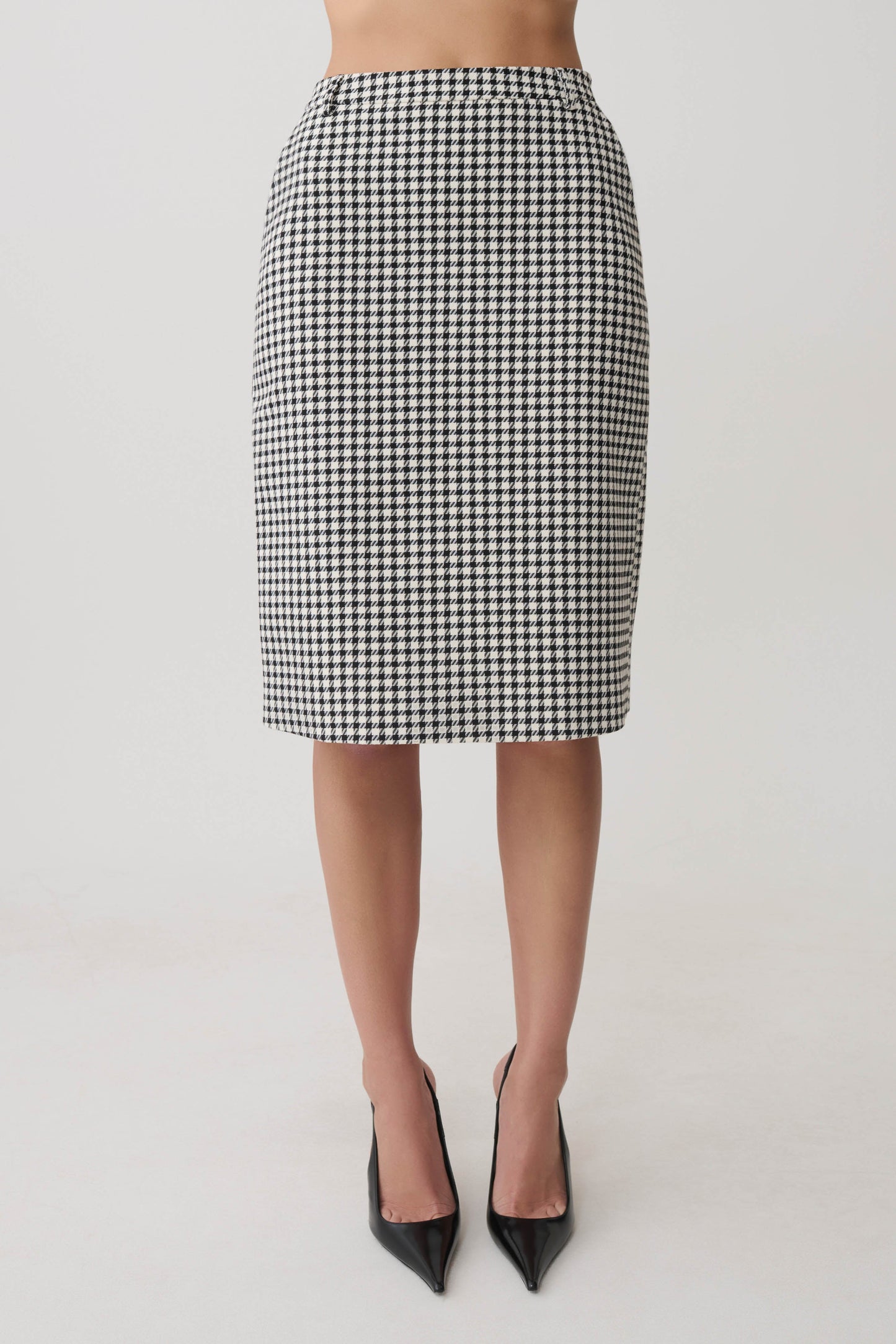 Amelie Tweed Midi-Rock - Hahnentritt