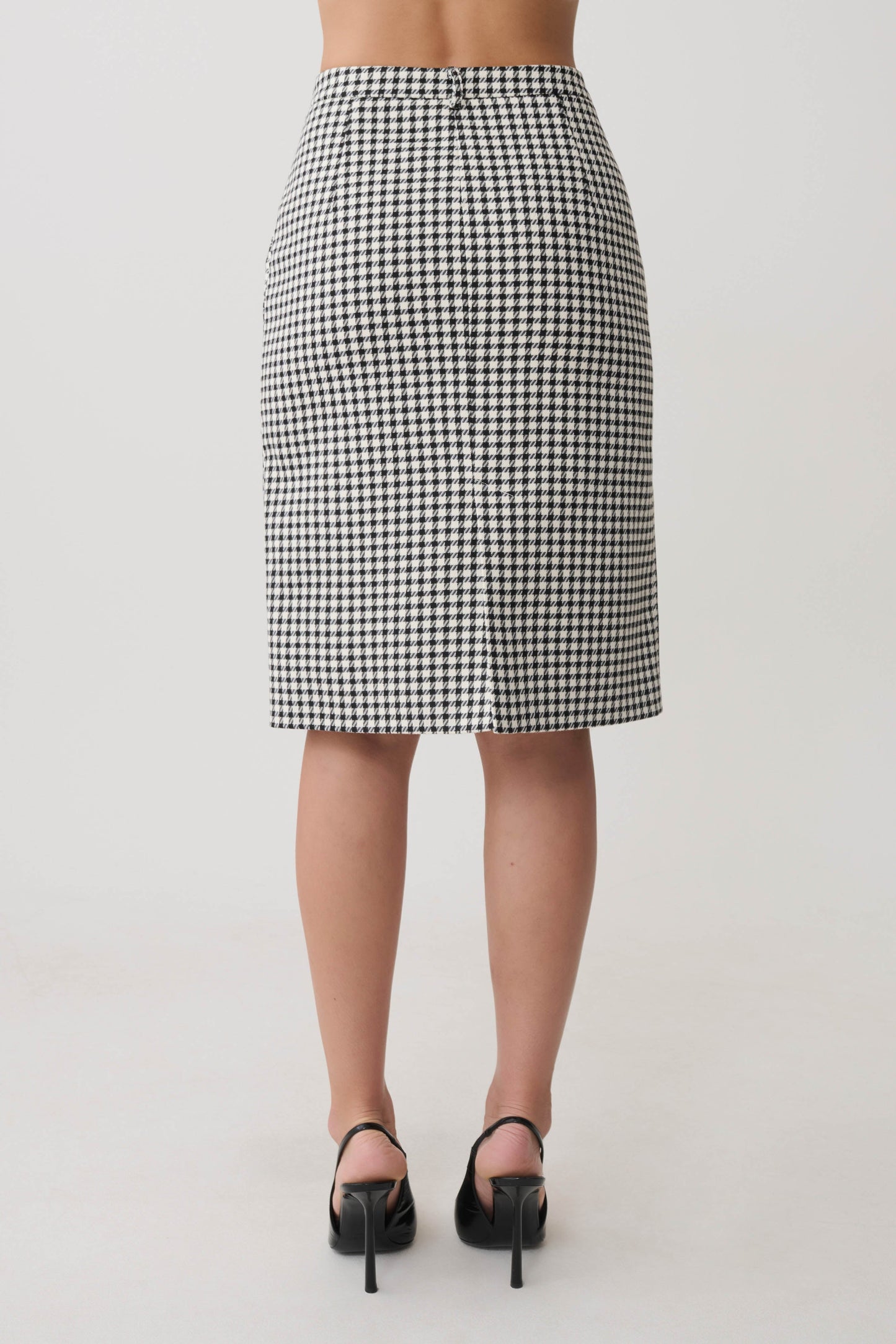 Amelie Tweed Midi-Rock - Hahnentritt