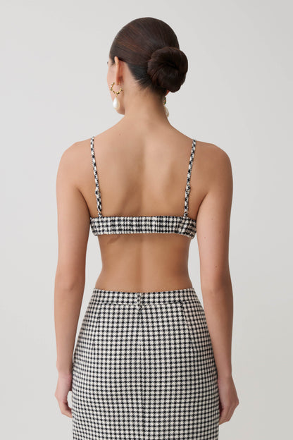 Amelie Tweed Bralette - Hahnentritt