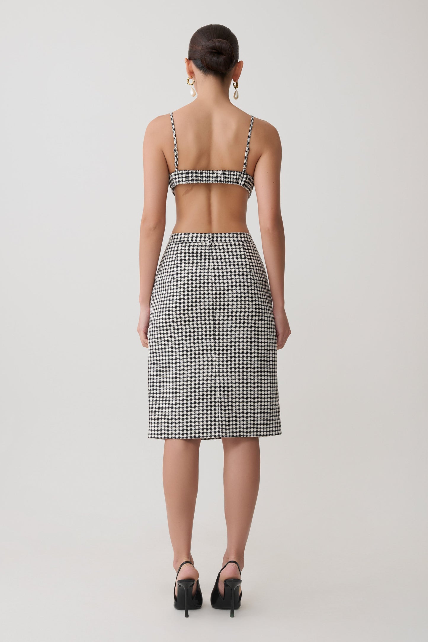 Amelie Tweed Bralette - Hahnentritt