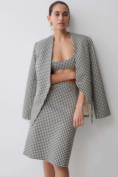 Darcie Drop Shoulder Anzugblazer - Hahnentritt