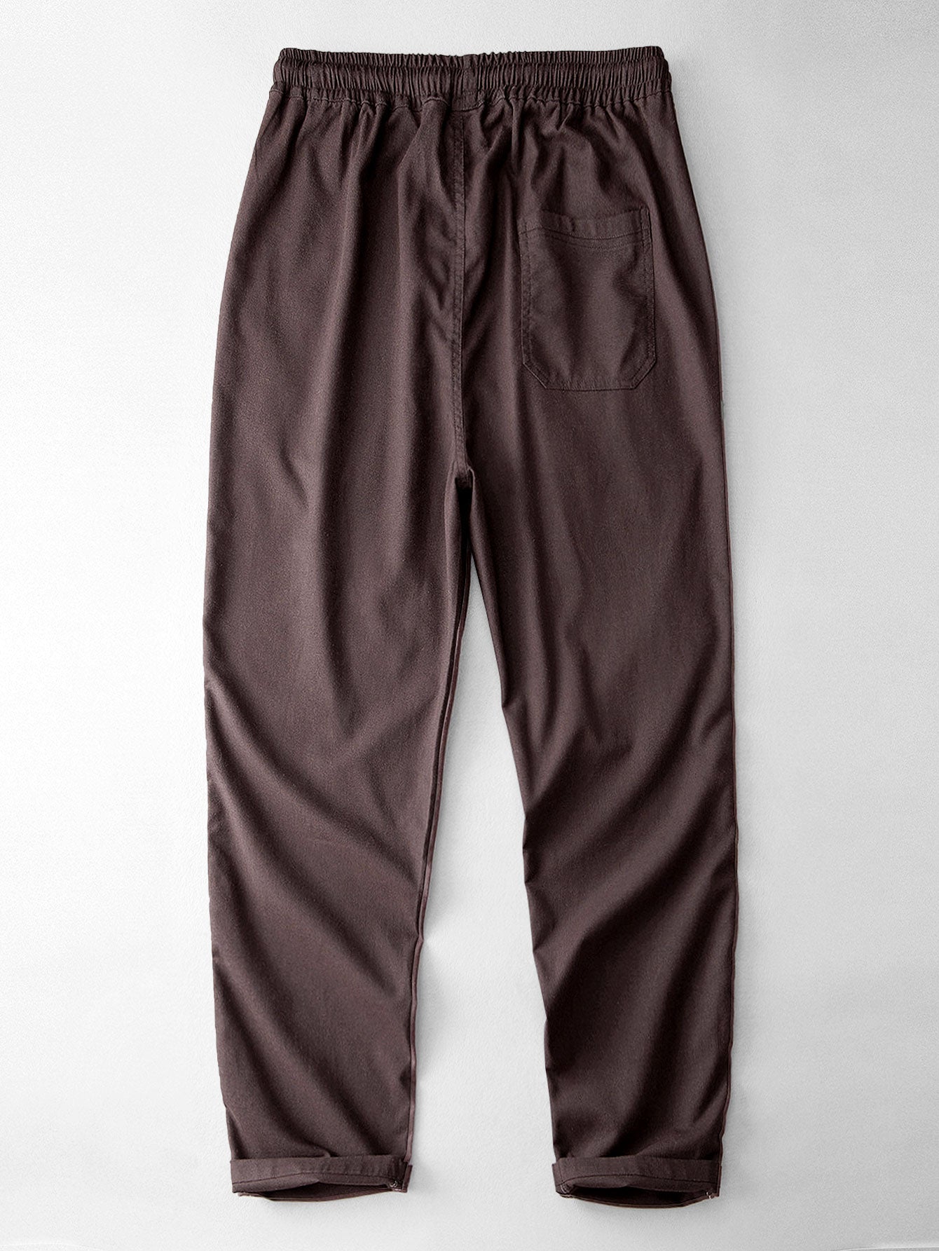 Relaxed Fit Geometrie Häkel V-Ausschnitt Strick Polo & Gerade Beinform Leinenhose